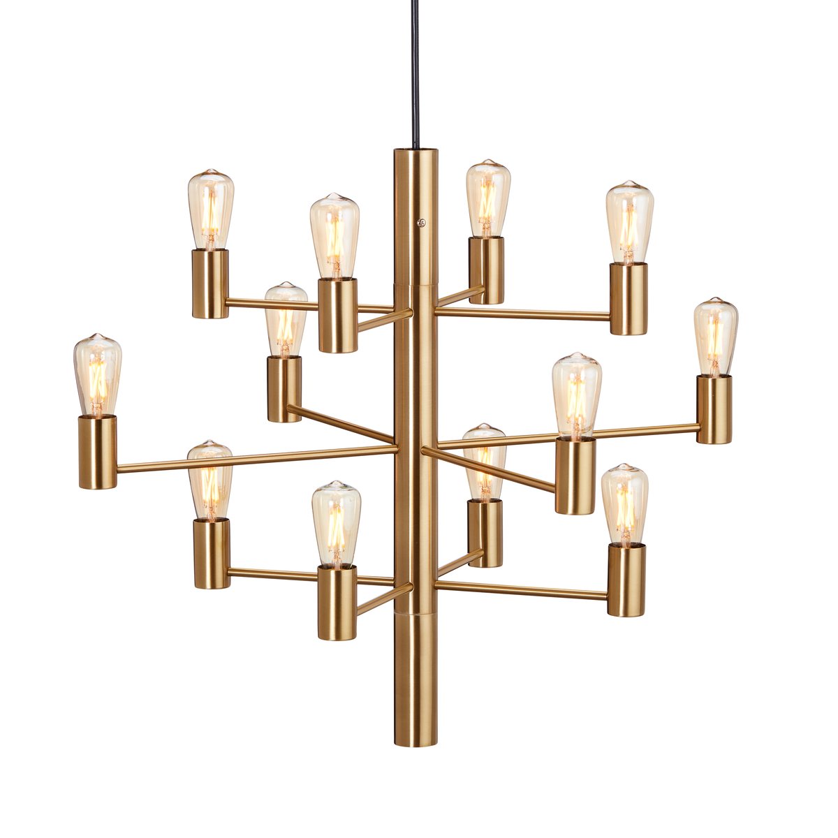 Manola 12 kattokruunu Satin brass