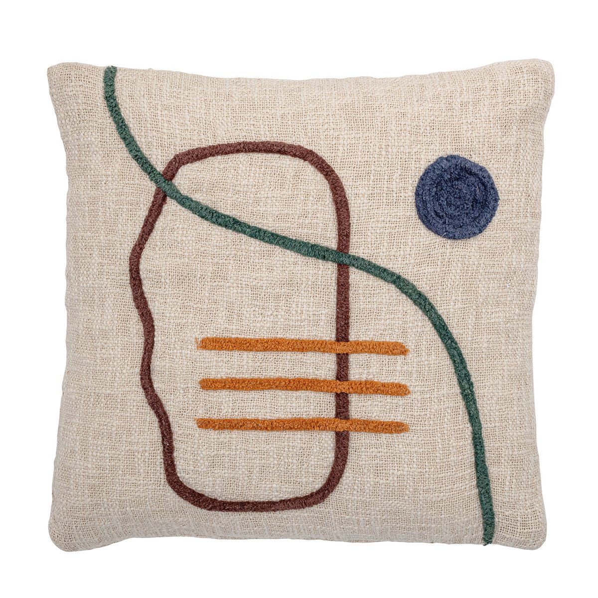 Bloomingville tyyny kirjailtu 45x45 cm Luonnonvärinen