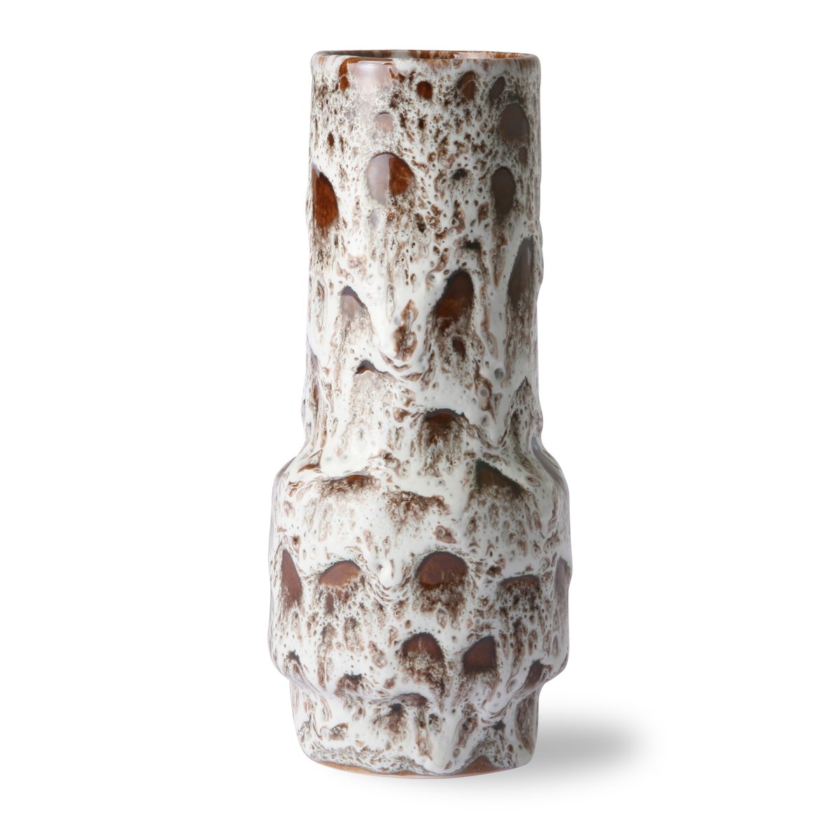 Retro maljakko 20,5 cm Lava white