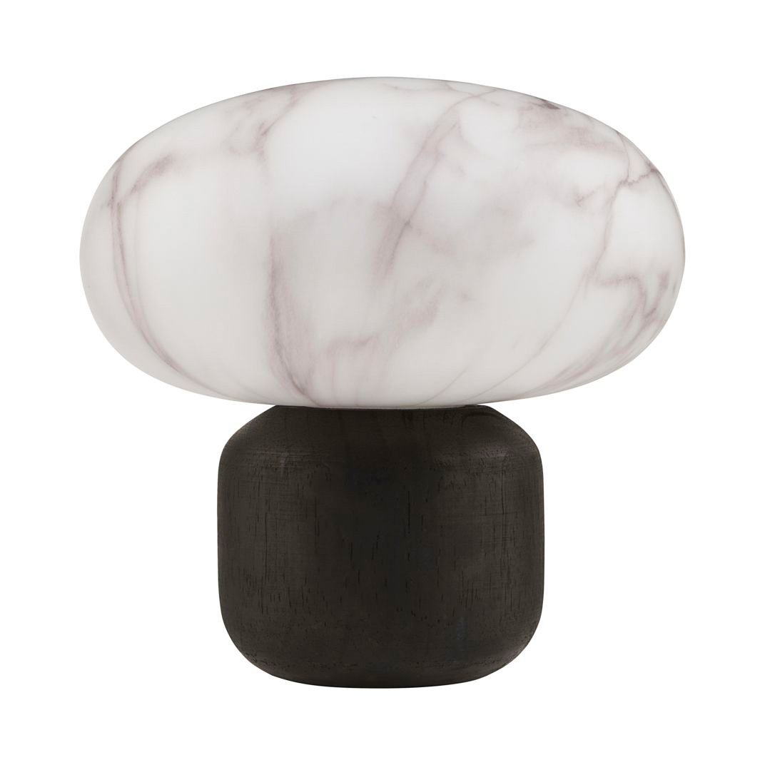 Fog lyhty, musta-valkoinen marmori 20 cm