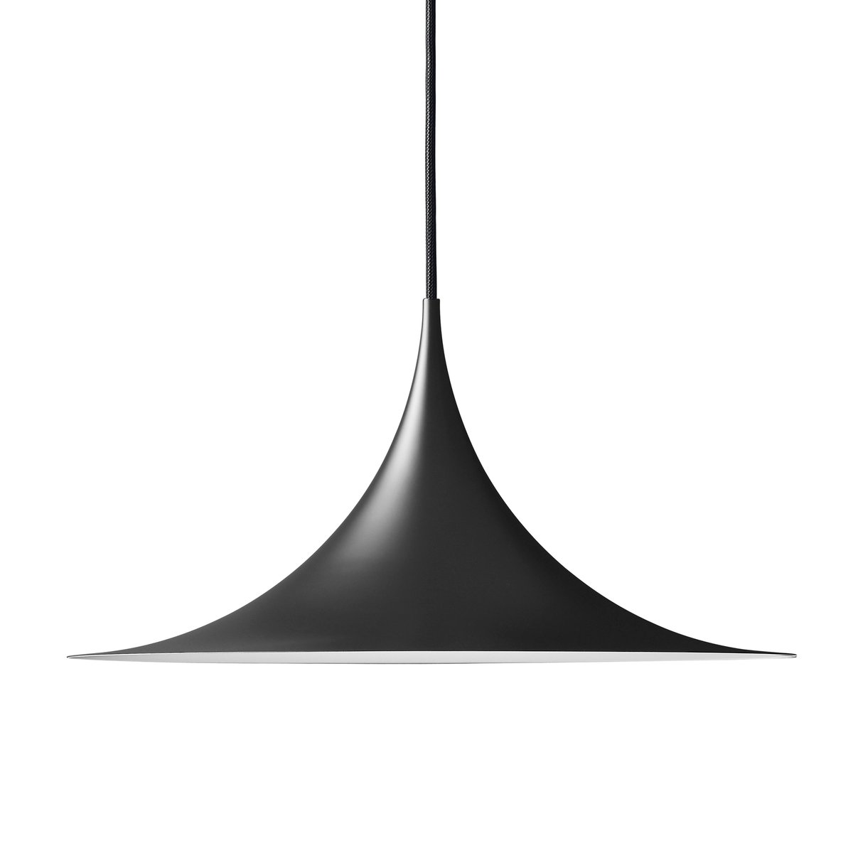 Semi valaisin Ø 60 cm mattamusta