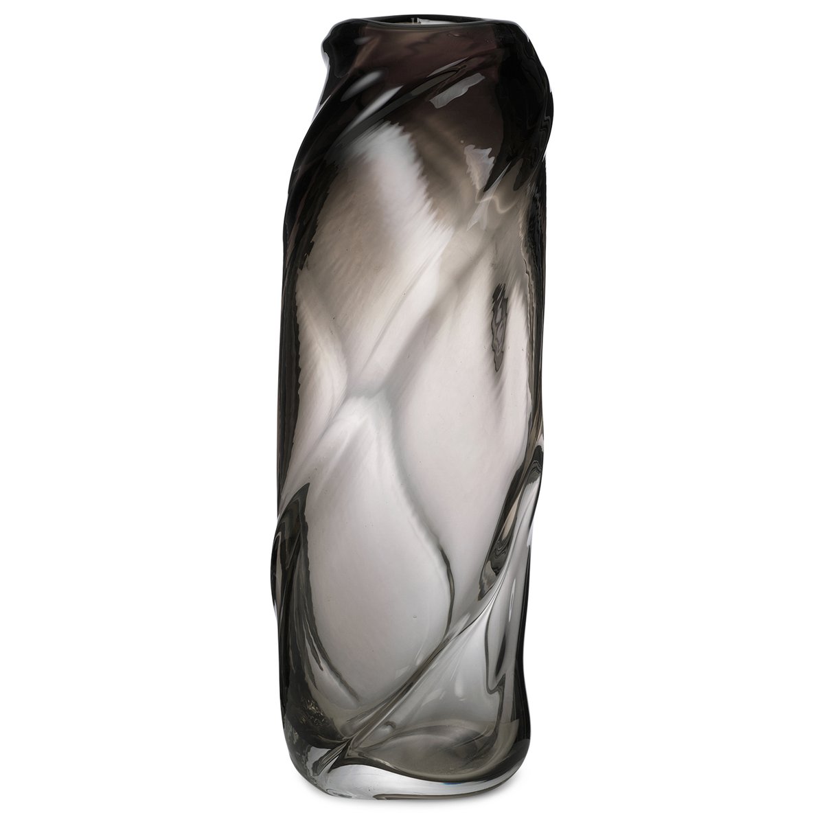 Water Swirl -maljakko Smoked grey